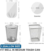 1.2 Gallon Mini Trash Bags Drawstring - 120 Count Thick Small Garbage Bags Unscented,White Trash Can Liners Strong Little Waste Basket Bags 4.5 Liter for Home Bathroom Office Car