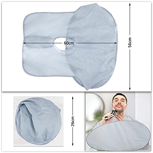 Beard Bib Apron Hair Catcher for Men Shaving & Trimming, Non-Stick Cape Grooming Cloth, Waterproof