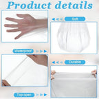 100 Packs Plastic Sheeting for Body Wrap 90 X 47 Inch Disposable Pe Sauna Blanket Bag Liner Clear Plastic Body Wrap for Home Bathtub Beauty Salon Spa Therapy Accessories