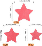 60 PCS Edible Star Cupcake Toppers Edible Stars Cake Decorations Wafer Paper Twinkle Star Cake Toppers Baby Shower Cupcake Picks for Wedding Engagement Bridal Shower Birthday Party Supplies Pink