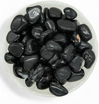 Black Tourmaline Tumbled Stone (20mm-25mm; 0.79 inches-0.98 inches)