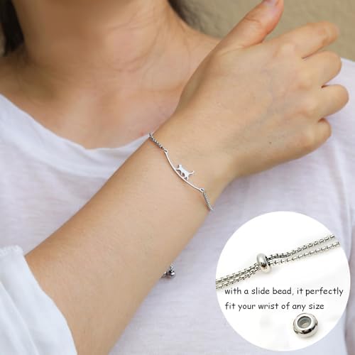 RZKING Bracelets For Women, Evil Eye Sun Moon Wave Charm Bracelets For Women, Friendship Bracelets, Gifts For Sister, Birthday, Thank You, Inspirational Gifts For Women