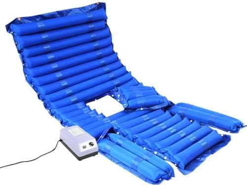 Alternating air Pressure Mattress, Alternating Pressure Mattress for Ulcer and Sore Treatment Anti-Decubitus Air pad, for Families and Nursing Homes (Blue)