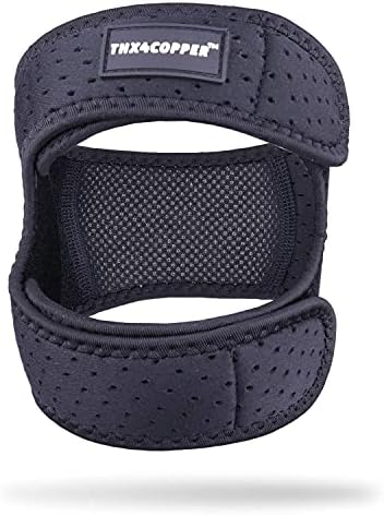 THX4COPPER Compression Dual Adjustable Patella Knee Brace for Pain Relief,Knee Strap Support for Running, Jumper, Gym Exercise, Tendonitis, Arthritis, Injury Recovery, Joints and Muscles