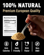 SUKRIN GOLD 100% Natural Sugar Free Brown Sugar Substitute with Erythritol & Stevia Brown Sugar Zero Calorie Sweetener, Granulated Gluten Free Non-GMO Kosher Blood Sugar Vegan Keto Friendly, 1.1LB Bag