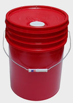 5 Gallon Bucket with Lid & Handle Pour Spout Airtight Food Grade HDPE Pail Storage Container Leak Proof Gamma Seal Premium Quality BPA Free Buckets All Purposes Liquid Contents FDA Compliance (Red)