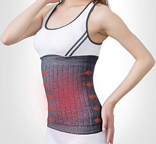 IPENNY Elastic Thick Cashmere Knit Warmer Abdominal Binder Thermal Kidney Stomach Lumbar Support Brace Back Slim Waist Trimmer Wrap Belt Postpartum Belly Band - C Section Surgical Recovery