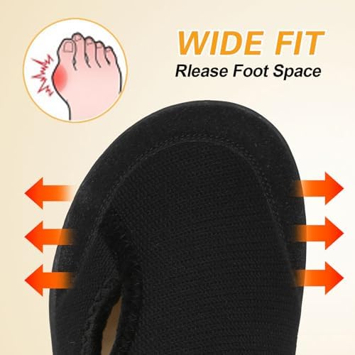 LeIsfIt Womens Slippers Wide Diabetic Shoes Adjustable Arthritis Edema House Shoes Indoor Outdoor Slippers