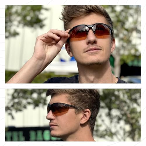 Calabria 91348 Bifocal Reading Safety Glasses Readers +2.00 Copper Orange Men Women Wrap Around Eye Protection Shatterproof