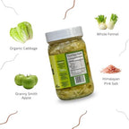 Madge's Rueben Sauerkraut | Raw unpastuerized | Probiotics enriched | Made with Organic ingredients, Pink Salt, gut healthy packed in glass jar 15 oz (Fennel Apple)