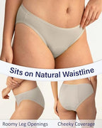 Neione Period Underwear Menstrual Panties Comfortable Modal Bikini Cheeky Briefs for Women Girls