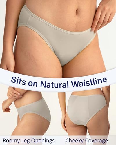 Neione Period Underwear Menstrual Panties Comfortable Modal Bikini Cheeky Briefs for Women Girls
