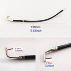 QYAJS 1 Pair Metal Frame Arms Rimless Glasses Legs and Eyeglass Nose Bridge Replacement Temple Eyewear (Single Hole)