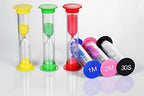 Dsmile Sand Timer,Plastic Hourglass Timer,Colorful Sandglass Hourglass Sand Clock Timer 30sec / 1min / 2mins / 3mins / 5mins / 10mins (12pcs)
