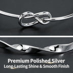 6 Pcs Silver Stackable Bracelets Set For Women Adjustable Open Cuff Bangles Flower Heart Knot Love Chain Trendy Layering Jewelry Gift (Pack of 1)