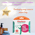 Plackers Micro 12 Count Flosser with Travel Case, Mint, 4-Pack