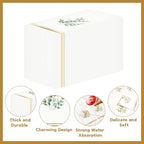100Pcs Eucalyptus Paper Napkins 3 Ply Eucalyptus Spring Wedding Disposable Absorbent Hand Towels Sage Green Guest Dinner Paper Napkins for Wedding Spring Baby Bridal Shower Birthday Party Supplies