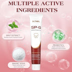 SP-6 Probiotic Whitening Fluoride Free Toothpaste, Upgraded Formula | Ultra Brightening | Gums & Enamel Repair | Mint Flavor | Removes Stain & Plaque | Sensitive Teeth Protection