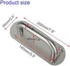 Stainless Steel Door Plate Handle, Heavy Duty Pull/Push, Sliding Barn Pull Shed Commercial Fire Door Handle,2 Pack,7.9" x 2.6" (Oval)