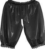 Black Sexy Boxer Latex Pants Rubber Shorts Lingerie Party Role Playing