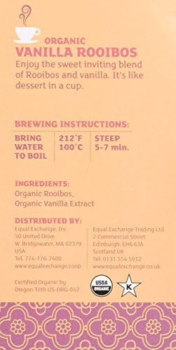 Equal Exchange Organic Vanilla Rooibos Tea, 20-Count