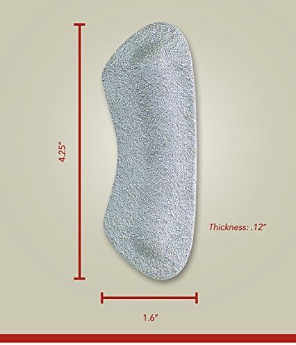pedag, Stop German Made Soft Suede Leather Heel Grip Unisex One Size Fits All, Gray, Pair, 5 Count