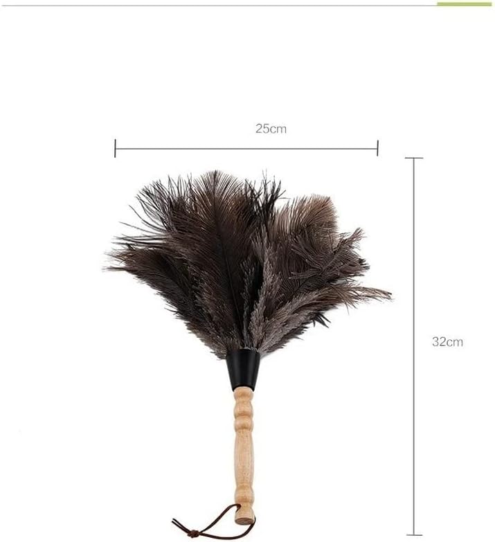 Anti-Static Ostrich Feather Fur Brush Duster Dust Cleaning Tool Wooden Handle Dusting Tools Feather Duster Dust Collector