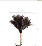 Anti-Static Ostrich Feather Fur Brush Duster Dust Cleaning Tool Wooden Handle Dusting Tools Feather Duster Dust Collector