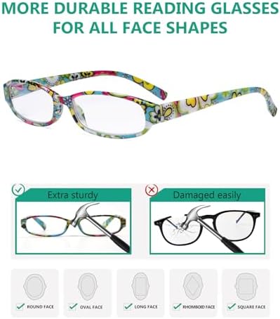 Eyekepper Small Reading Glasses Women - Floral Pattern Readers for Women Reading +1.00