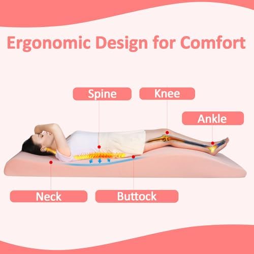 Lash Bed Topper for Massage Table, Ergonomic Curvy Esthetician Mattress Topper Crafted High Density Foam, Beauty Salon Massage Bed Pad with Removable & Washable Cover, Eyelash/Spa/Wax/Facial-Black