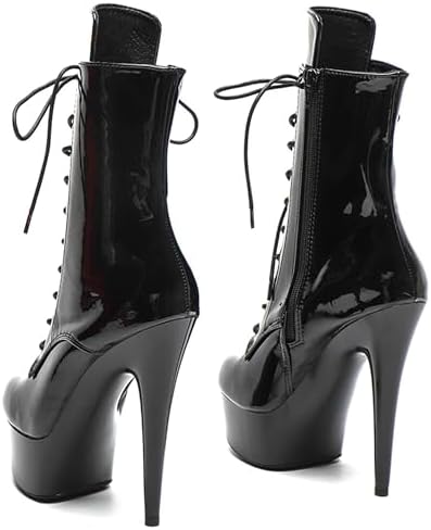 WUXIN H&P 6 in Pole Dance Boot Shoes For Women,Exotic Stiletto Shoes Platform,Stiletto Platform Pole Dancing Ankle Boots Heels