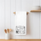 Never Half Ass anything, Always use your Full Ass Donkey Funny Kitchen Tea Bar Towel Gift for Women