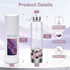 Crystal Water Bottle with 3 Changeable Stones-Amethyst, Rose Quartz & Clear Quartz Crystals,for Tea Lovers