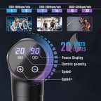 cotsoco Massage Gun with Heat Head, Muscle Massage Gun Deep Tissue Back Massager for Pain Relief, 20 Speeds Handheld Electric Massager Tool with Silent Brushless Motor, Gym Office Home Travel Use