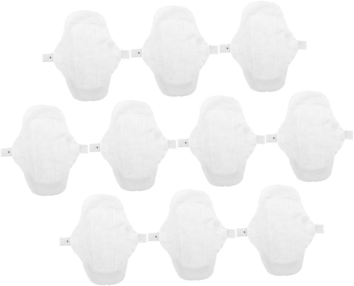 FOMIYES 10pcs Reusable Menstrual Pad Cotton Sanitary Napkin Washable Menstrual Cushion Extra Long Pantiliner