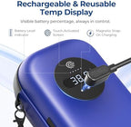 AUVON Insulin Cooler Travel Case with Rechargeable Temp Display, Insulin Pen Cooler Travel Case with 2 x 160g TSA Approved Ice Packs, Waterproof Insulated Cooler Bag for Daily Use & Trip