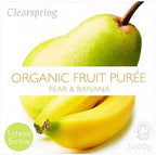 Clearspring Organic Pear & Banana Puree 2 x 100g