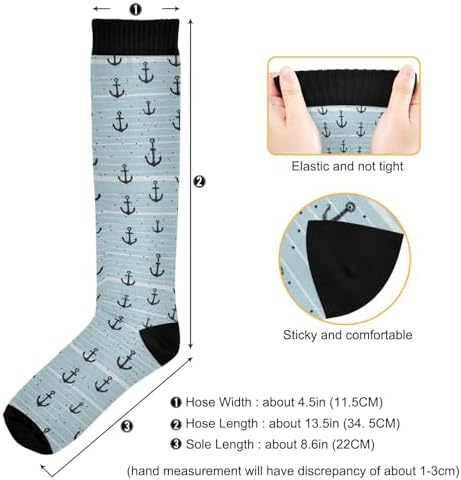 SHJI Compression Socks for Women Sock Men Knee High Stockings for Running Athletic Hiking Cycling