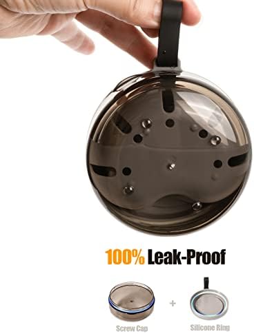 Denture Case, Definitely No-Leak Portable Retainer Case Denture Bath Box for Traveling Perfectly, Denture Cups for Soaking Dentures & Mirror(Black)