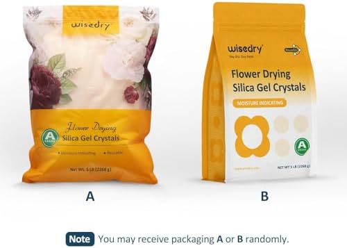 wisedry Silica Gel Flower Drying Crystals - 5 LBS, Color Indicating, Reusable