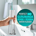 GuruNanda Replacement Water Flosser Tips for Model R3100/R3100A Only- 6 Count