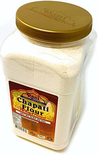 Rani Chapati Flour (100% Pure Whole Wheat Atta), For Making Roti & Indian Breads 96oz (6lbs) 2.72kg PET Jar ~ All Natural | Vegan | No Salt or Colors | NON-GMO | Indian Origin