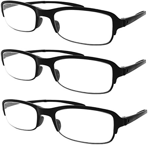 3 PRS Southern Seas Folding Reading +1.50 Glasses Travel Office Home Black Spectacles
