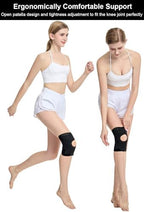 SUJAYU Knee Braces for Women Men Knee Braces for Knee Pain, Light Patella Brace with Side Stabilizers for Meniscus Tear, Adjustable Compression Sleeve Patellar Tendon Support Strap (Black, Large)