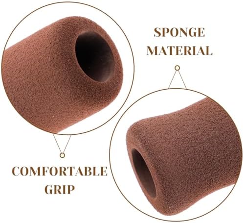 Crutch Handle Grips Non-Slip Cane Handle Wraps Ergonomic Comfortable Crutch Handgrips for Elderly Mobility Aid 4.52X1.25In 2-Pack