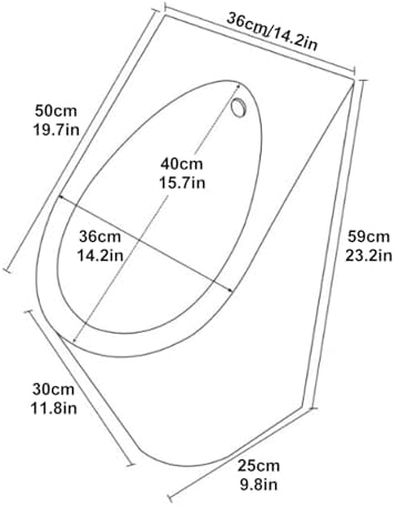 Wall-Mounted 304 Stainless Steel Urinal, Commercial Bathroom Urinal with Automatic Sensor Flush for Men, 23.2×14.2×19.7in(Gray)