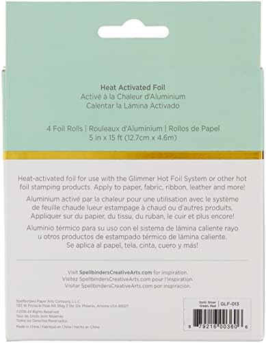 Spellbinders 4 Holiday Variety Pack. Glimmer Hot Foil Roll, Multi