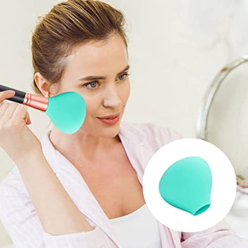 Zerone Silicone Makeup Brush Protector, Reusable Brush Cover for Storage & Travel, Dustproof Brush Organizer Case for Cosmetic Brushes, Green, 1 Pack