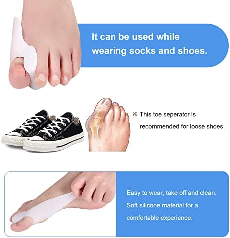 8 Pack Bunion Cushion Protector, 4 Pairs of Bunion Pads with Separator for Big Toe, Gel Shield for Foot Pain Relief, Bunion Corrector, Treat Pain in Big Toe Joint