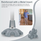 supregear Cane Tip, 3/4 Inch Self Standing Heavy Duty Rubber Replacement for Walking Cane Stable Six Point Non-Slip Cane Tip for Folding Cane Walking Stick Cane Accessory Cane Foot Pad, Grey